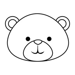 cutte little bear teddy head