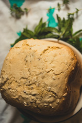 Homemade bread with a crispy crust