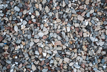 Granite gravel texture for design.  Colorful seamless stone texture