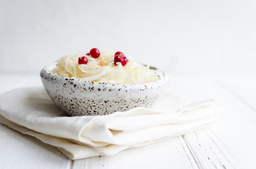 Homemade sauerkraut fermented cabbage