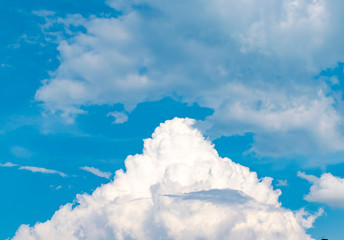 White clear clouds on a summer day