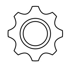 gear machine settings isolated icon