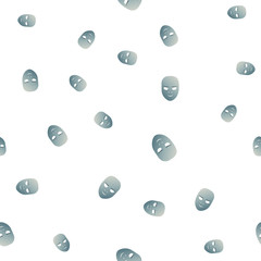 Cunning theatrical mask seamless pattern