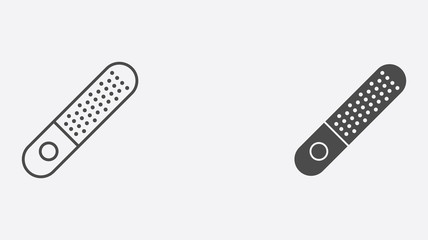 Nail file vector icon sign symbol