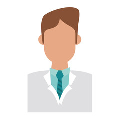 Doctor faceless avatar character profile isolated