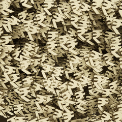 background of symbols of indian currency rupees