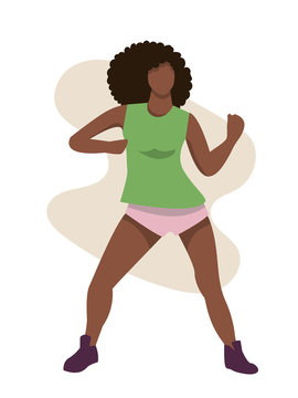 Reggaeton Dancer Vector Illustration. Reggaeton Girl, Reggaeton Dance.