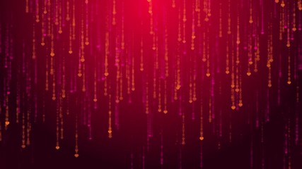 Heart confetti on the red background - Powered by Adobe