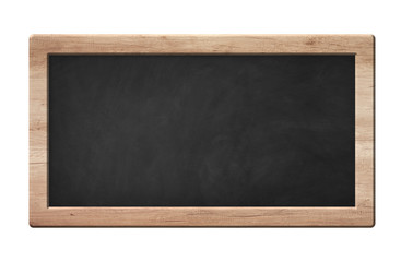 Old blackboard with bright wooden frame