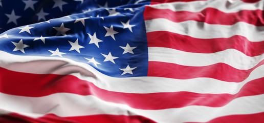 Flag of USA. United states of america banner.  