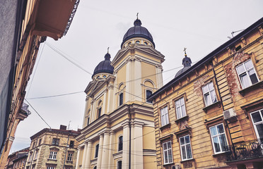 Fototapeta na wymiar the old town of Lviv