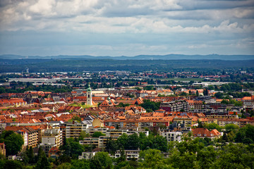 beautiful views of Nuremberg and its surroundings from the old tower