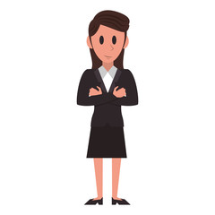 Executive businesswoman character cartoon