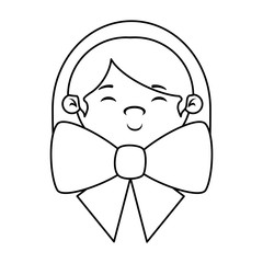 cute little boy baby icon