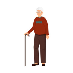 Isolated object of grandfather and old sign. Set of grandfather and grandpa stock symbol for web.