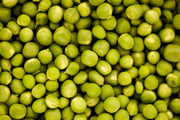 The background is green peas.