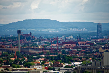 beautiful views of Nuremberg and its surroundings from the old tower
