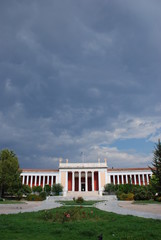 The National Archaeological Museum, Athens, Greece. June 2018: The entrance of the National Archaeological Museum