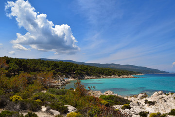 Greece. Destination, enjoyment halkidiki Kavourotripes Beach.