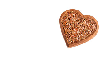 Organic linseed seeds - Linum usitatissimum. Text space