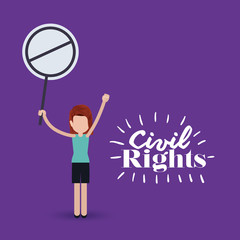 civil rights design  vector illustration