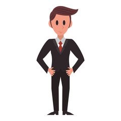 Executive businessman character cartoon