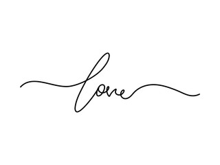 Love Word Script - Cursive Calligraphy Greeting