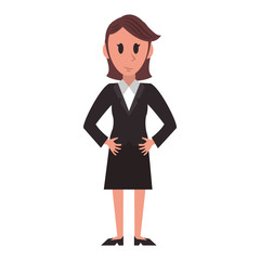 Executive businesswoman character cartoon