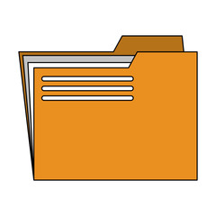 Business folder document symbol isolated