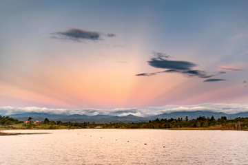 Sunset in Bolson lake.