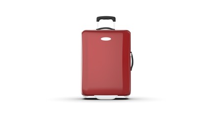 Travel Suitcase isolated on White 3D Rendering