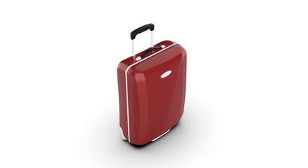 Travel Suitcase isolated on White 3D Rendering