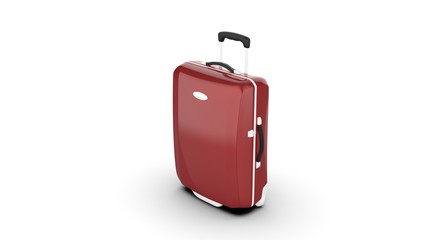 Travel Suitcase isolated on White 3D Rendering