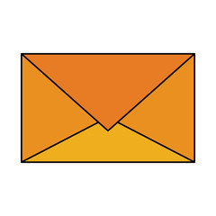 Email envelope symbol isolated cartoon