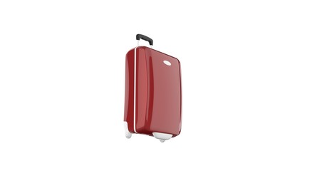 Travel Suitcase isolated on White 3D Rendering