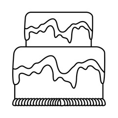 delicious sweet cake pastry icons