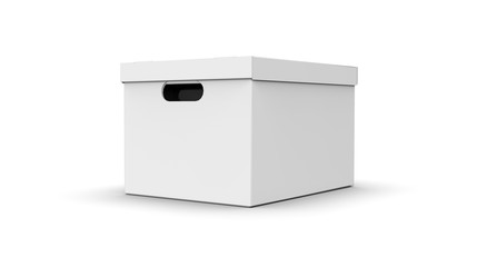 White Box isolated on white 3D Rendering