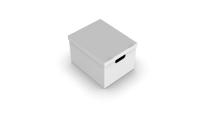 White Box isolated on white 3D Rendering