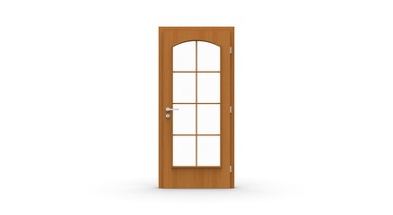 Door isolated on white 3D Rendering