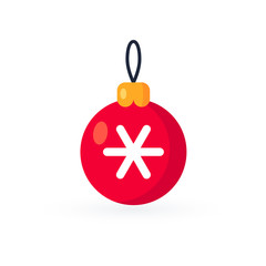 Obraz premium Vector Christmas decoration icon in flat style