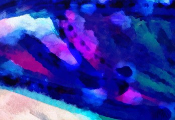 Impression color mix abstract texture art. Artistic bright background. Oil painting artwork. Modern style graphic wallpaper. Large strokes of paint. Colorful pattern for design work or wallpaper.