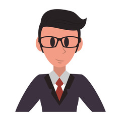 Executive businessman character cartoon