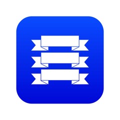 Fototapeta premium Three ribbons icon digital blue for any design isolated on white vector illustration