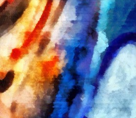 Impression color mix abstract texture art. Artistic bright background. Oil painting artwork. Modern style graphic wallpaper. Large strokes of paint. Colorful pattern for design work or wallpaper.