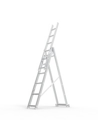 Metal Stairs isolated on white 3D Rendering