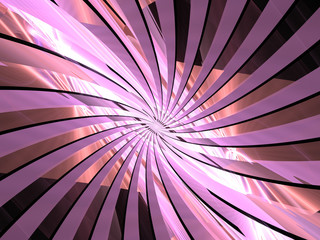 Abstract Pink Spiral Background Image, Illustration - Infinite repeating spiral, color vortex. Recursive symmetrical patterns of colorful warped shapes, abstract twisted geometric patterns