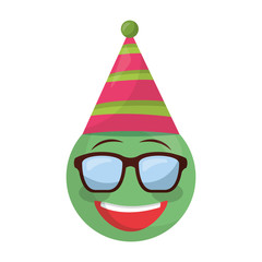 smiley emoji party hat