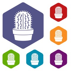 Echinocereus icon. Simple illustration of echinocereus vector icon for web