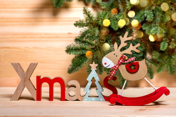 New Year card. Christmas greetings.