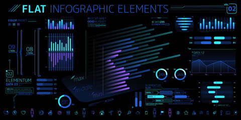 Obraz premium Corporate Infographic Vector Elements Collection